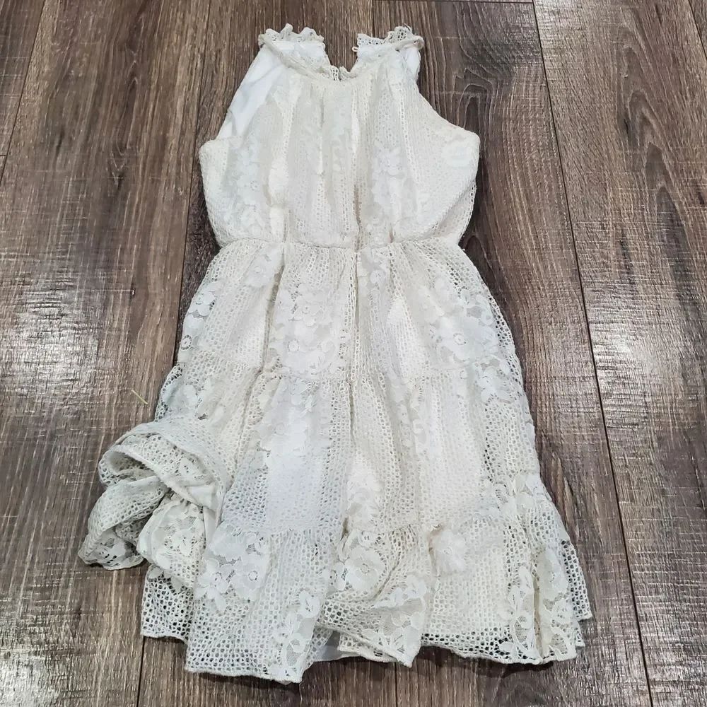 Girls Speechless Elegant Dress Size 8 Ivory Lace Formal Kids Dress